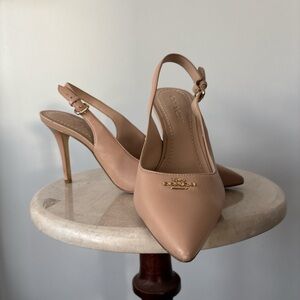 Coach ‘Allie’ Slingback Stiletto Pumps in the color beechwood